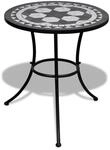 vidaXL Bistrotisch Schwarz und Wei&szlig; 60 cm Mosaik 41532