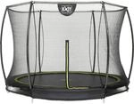 EXIT Silhouette Bodentrampolin D244cm mit Sicherheitsnetz - schwarz