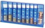 HMF 4710-05 M&uuml;nzsortierer Euro Spardose 24 x 5 x 12 cm Blau