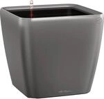 Lechuza&reg; Pflanzgef&auml;&szlig; Quadro Premium LS 35 cm x 35 cm x 33 cm Anthrazit metallic