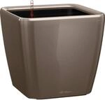 Lechuza&reg; Pflanzgef&auml;&szlig; Quadro Premium LS 35 cm x 35 cm x 33 cm Taupe hochglanz