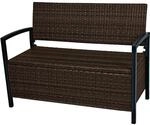 Park-Truhen-Gartenbank Ferrara 2-Sitzer Coffee 86 x 118 x 58 cm