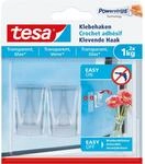 Tesa Klebehaken f&uuml;r transparente Oberfl&auml;chen und Glas (max. 1 kg)
