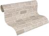 Bricoflor Mauertapete in Hellgrau und Beige Moderne Steinoptik Tapete aus Papier