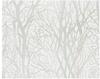 Bricoflor Baum Tapete Weiß Grau Vlies Baumtapete Ideal für Wohnzimmer und...