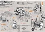 Komar Fototapete Star Wars Blueprints 368 cm x 254 cm FSC&reg;