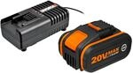 Worx Akku und Lader 20 V / 4,0 Ah WA3604