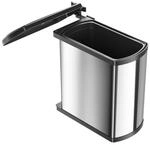 HAILO Abfallsammler M&uuml;lleimer Uno 18L Edelstahl Schwarz 3418101