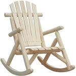 Outsunny Schaukelstuhl Tannenholz Naturholz B96 x D66 x H98cm