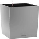 Lechuza&reg; Pflanzgef&auml;&szlig; Cube Premium 40 cm x 40 cm Silber metallic