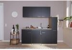 Respekta K&uuml;chenzeile KB180ESS 180 cm Schwarz-Eiche Sonoma S&auml;gerau Nachbildung