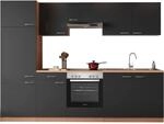 Respekta K&uuml;chenzeile KB270BGEC 270 cm Grau-Buche Nachbildung