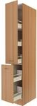 Flex-Well Classic K&uuml;chen-Apothekerschrank Nano 200 cm x 30 cm x 57 cm Buche