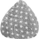 Sitting Point Sitzsack Fluffy 120, Grau Herz-Muster