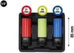 KS TOOLS 1 2 Zoll Alu Felgen Kraft Stecknuss Satz Robust 3Tlg 515 1070