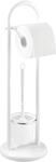 Wenko Stand WC-Garnitur Siena Wei&szlig; 63 cm x 19 cm x 19 cm
