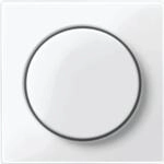 Merten Zentralplatte mit Drehknopf f&uuml;r Drehdimmer Thermoplast System M Polarwei&szlig;