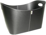 Aduro Holzkorb Baseline Schwarz aus Kunstleder
