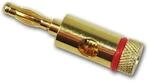 Goobay Bananenstecker Vergoldet Farbring Rot