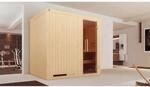 Weka Elementsauna Halmstad 2 Sparset 7,5 kW OS Glast&uuml;r