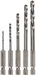 Bosch Holzbohrer-Set mit Sechskantschaft 5-teilig &Oslash; 2 mm - 6 mm