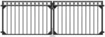 Metallzaun Doppeltor Circle Schwarz 100 cm x 301 cm