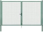 Doppeltor f&uuml;r Maschendraht- und Alberts Fix-Clip Pro-Zaun Gr&uuml;n 200 cm x 300 cm