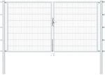 Metallzaun Doppeltor f&uuml;r Doppelstabmatte Feuerverzinkt 180 cm x 300 cm