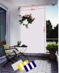 Floracord Senkrecht-Sonnensegel Rechteckig Wasserfest 230 cm x 140 cm Elfenbein
