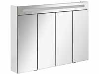 Fackelmann Spiegelschrank Twindy Weiß 110 cm mit Softclose Türen