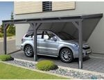 Skan Holz Carport Vogtland 300 cm x 541 cm Schiefergrau