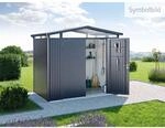 Biohort Metall-Ger&auml;tehaus Panorama Dunkelgrau 4,6 m&sup2;