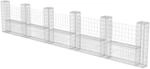 vidaXL Gabionenkorb U-Form Stahl 570x20x100 cm 142547