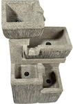 Gro&szlig;er Design-Gartenbrunnen mit 4 Stufen 38,7 cm x 32,3 cm x 80,3 cm