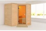 Woodfeeling Sauna Steena 1 mit Eckeinstieg, naturbelassen