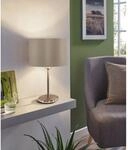 Eglo Tischleuchte Maserlo 1-flammig Taupe-Gold E27 60 W