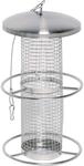 Dobar Futterspender mit Gitterr&ouml;hre 14 cm x 14 cm x 26 cm Silber