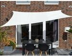 Floracord Vierecksonnensegel HDPE Wei&szlig; 400 cm x 500 cm