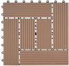 MCW WPC Bodenfliese Sarthe Holzoptik Balkon/Terrasse 11x Je 30x30cm - 1qm Teak