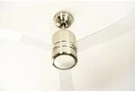 AIRERYDER Deckenventilator Loft Nickel - Transparent 112 cm mit Beleuchtung und