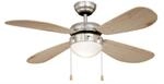 AIRERYDER Deckenventilator Classic 105 cm Nickel - Kiefer mit Beleuchtung und