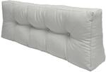 Beautissu ECO Elements Palettenkissen R&uuml;cken 120x40x10cm Hellgrau