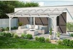 Skan Holz Terrassen&uuml;berdachung Verona 648 x 389 cm Leimholz Wei&szlig;