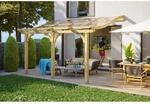 Skan Holz Terrassen&uuml;berdachung Venezia B x T 434 cm x 239 cm Leimholz Natur
