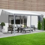 Home Deluxe Terrassen&uuml;berdachung Solis Alu 434 x 303 x 226 / 278 cm Wei&szlig;
