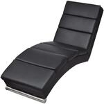 vidaXL Chaiselongue Schwarz Kunstleder Modell 1