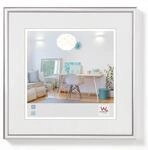 walther design New Lifestyle Kunststoff Bilderrahmen 20x20 cm Silber KV220S
