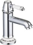 PaulGurkes Nostalgie Wasserhahn Einhandmischer Retro Waschtischbatterie Gl&auml;nzend