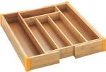 Wenko Besteckkasten Bambus Ausziehbar 25,7-38,5 cm x 5,1 cm x 35,7 cm