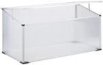Relaxdays Fr&uuml;hbeet Aluminium Transparent Witterungsbest&auml;ndig Lichtdurchl&auml;ssig 100